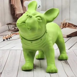 lime green French Bulldog Statues One Of A Kind Gift