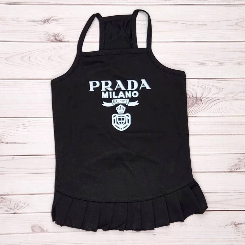 black prada pleated dress for dogs