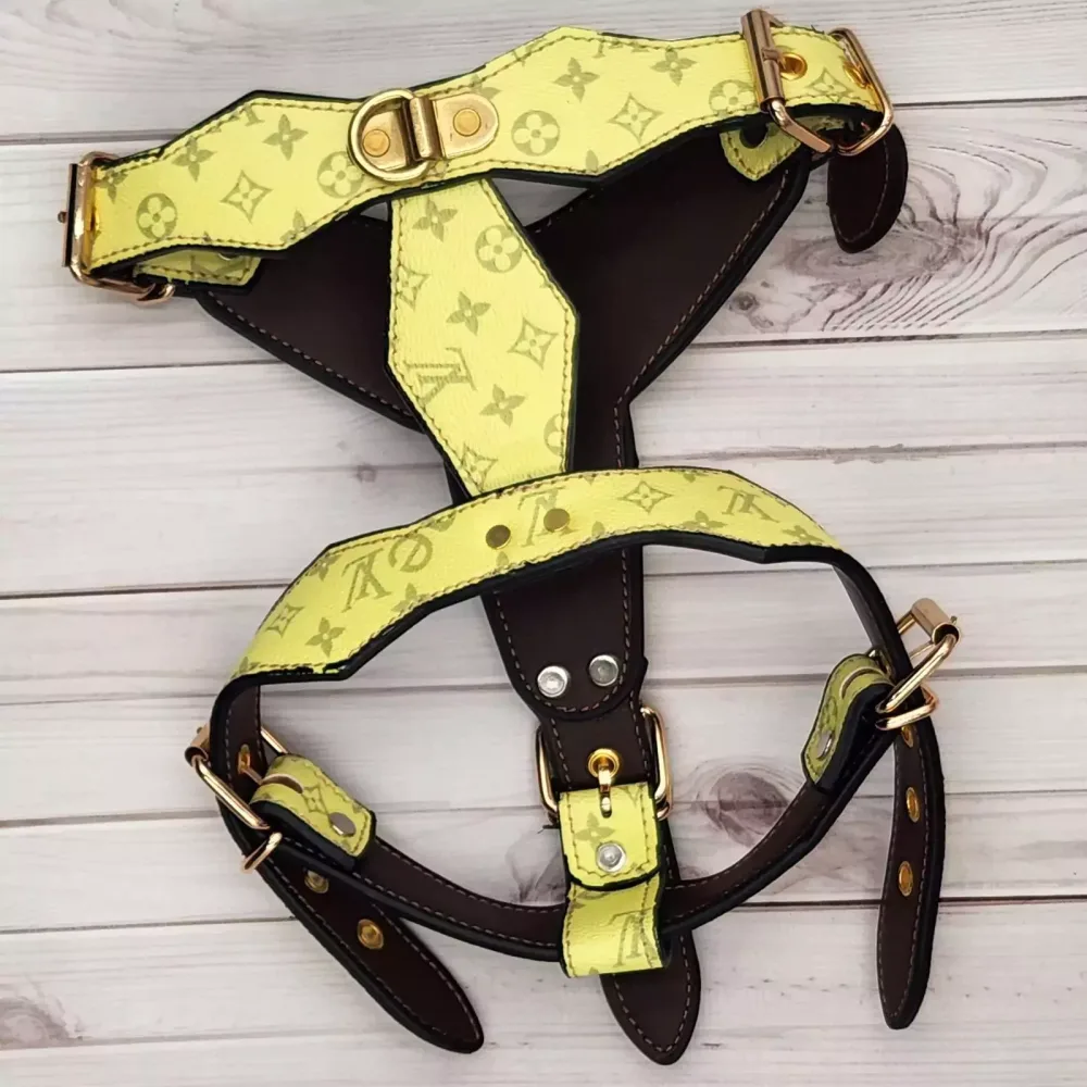 VUITTON YELLOW Harness and Matching Leash3