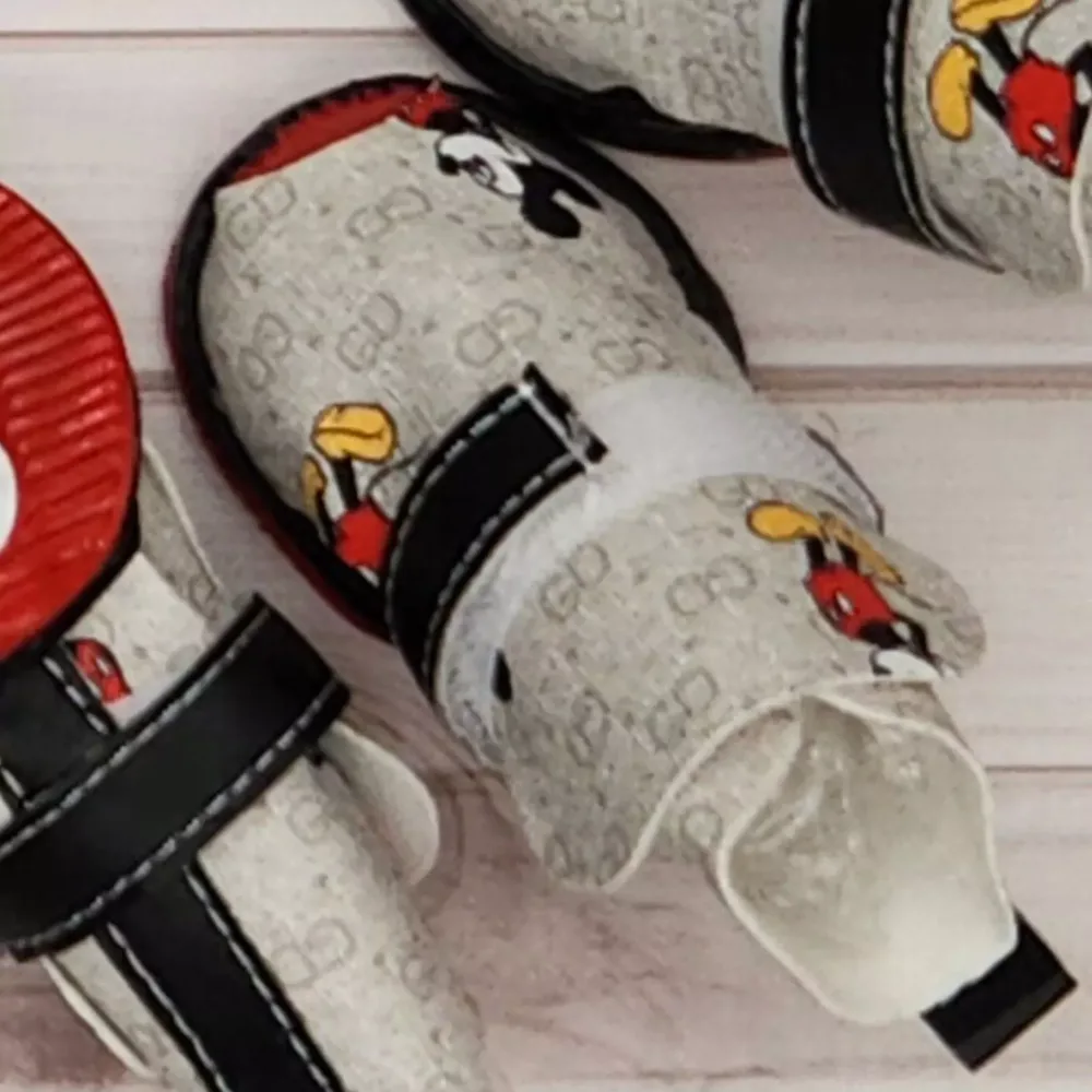 WHITE Gucci Dog Boots with Colorful Soles Inspired by Christian Louboutin!