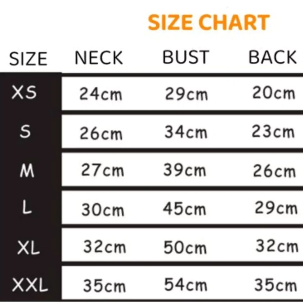 size-chart-Pawsome Pup Elegance: Furberry Polo Shirt for Dogs – Unleash Swagger!