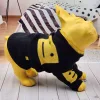 Black Knitted Dog Sweater with a Sunny Yellow Smile Face