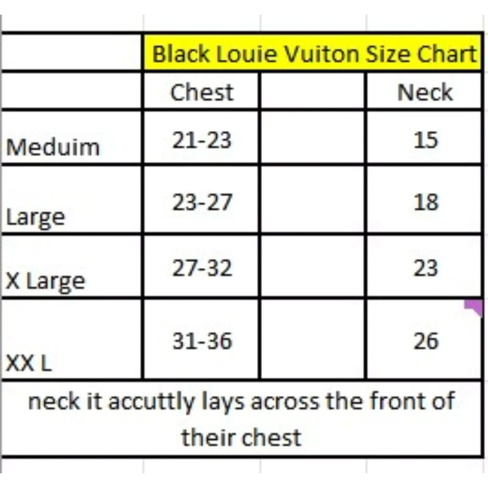 size chart-Louie Black & White Harness Is 1 of a Kind