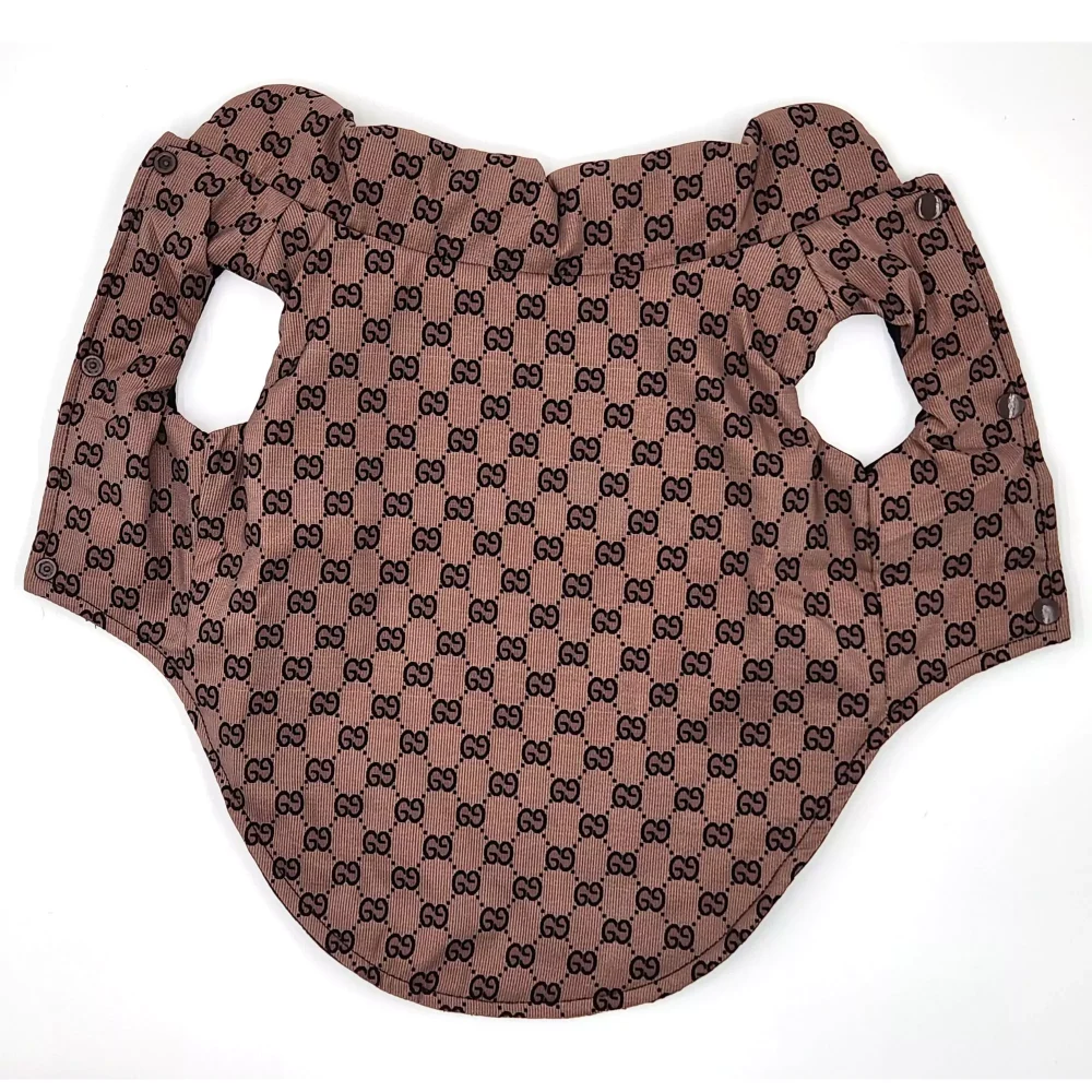 French Bulldog Brown and Black Checker Vest3