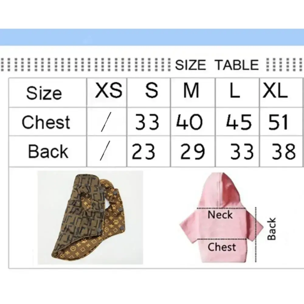 size chart Pendi Tan Vest with Signature FF Pattern