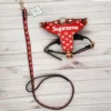 Louie Red Supreme Harness and Matching Leash: Where Elegance Meets Wag-tastic Walks!